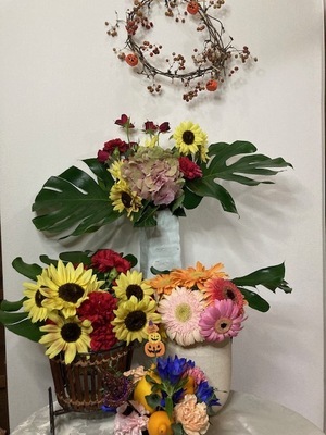 2023発表会 玄関花①